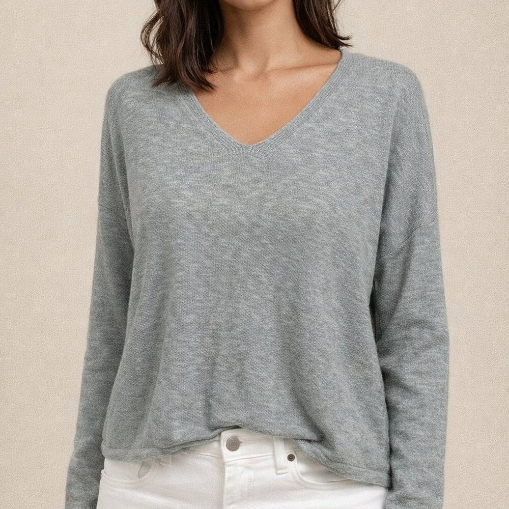 Eileen Fisher Blue Linen Blend Sweater size S/P